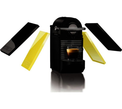 Krups XN302040 Nespresso Pixie Clips Coffee Machine - Black / Yellow